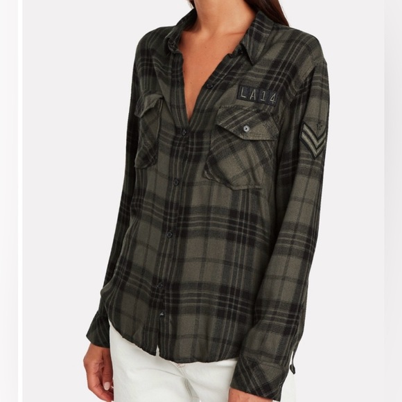 Rails Tops - RAILS Women's Pepper Plaid Button Front Shirt Size M
